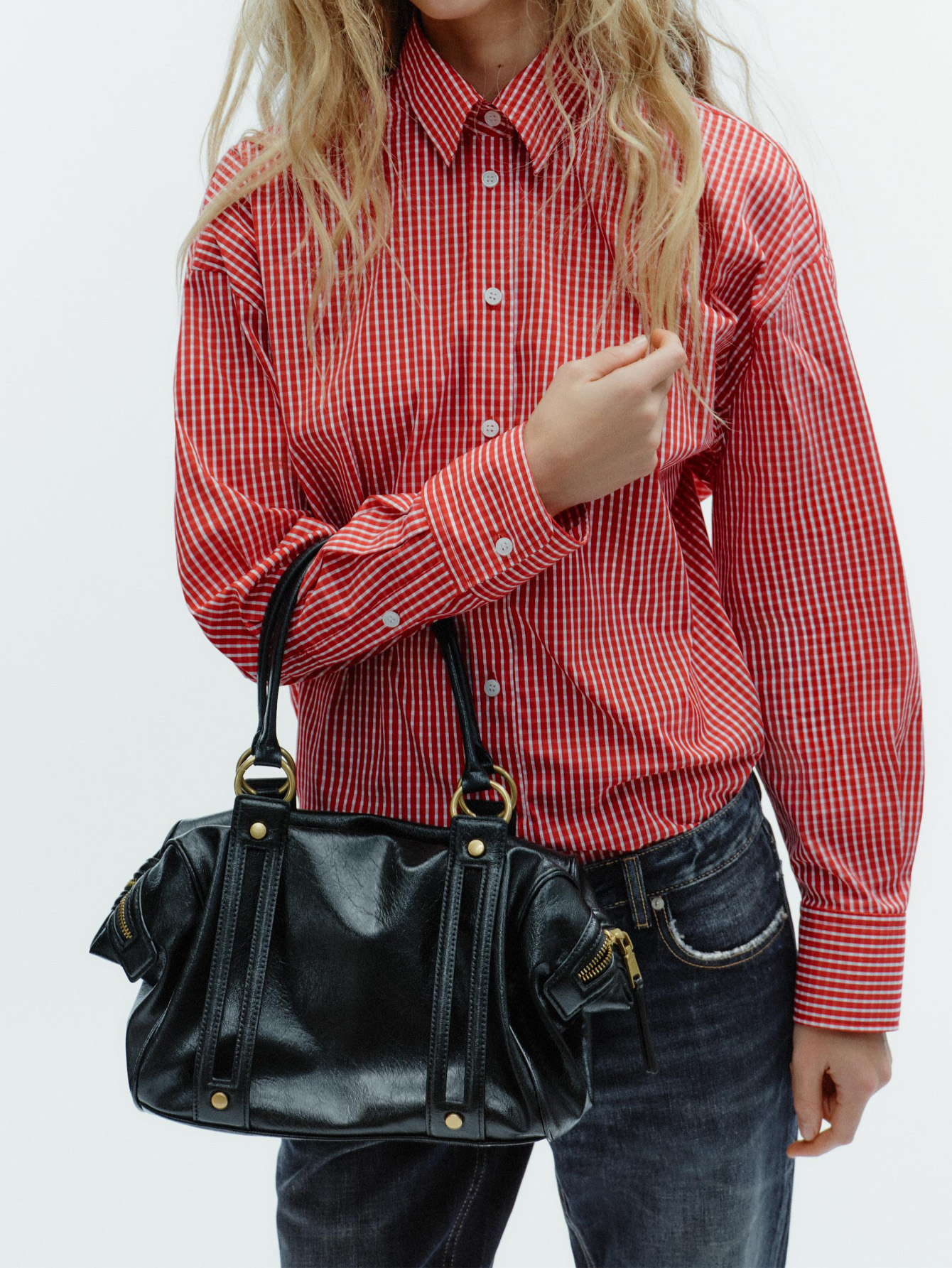 Doctor Bag Leather - Lady's handbag - Boston bucket bag
