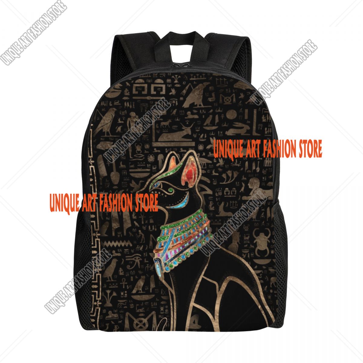 Women Bags Egypt - Customized Egyptian Cat Bastet Backpack Women