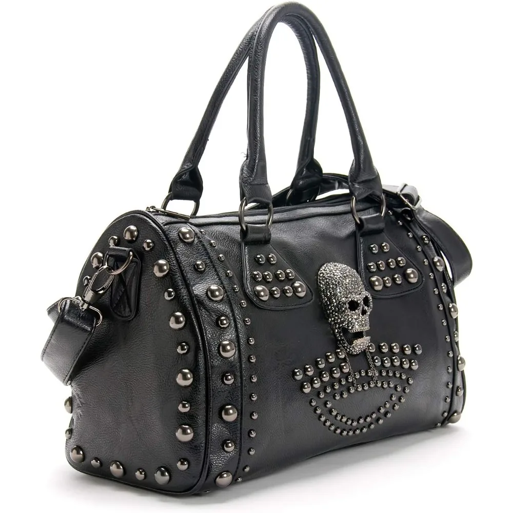 Doctor Bag Leather - Women Skull Handbag Large Capacity Gothic