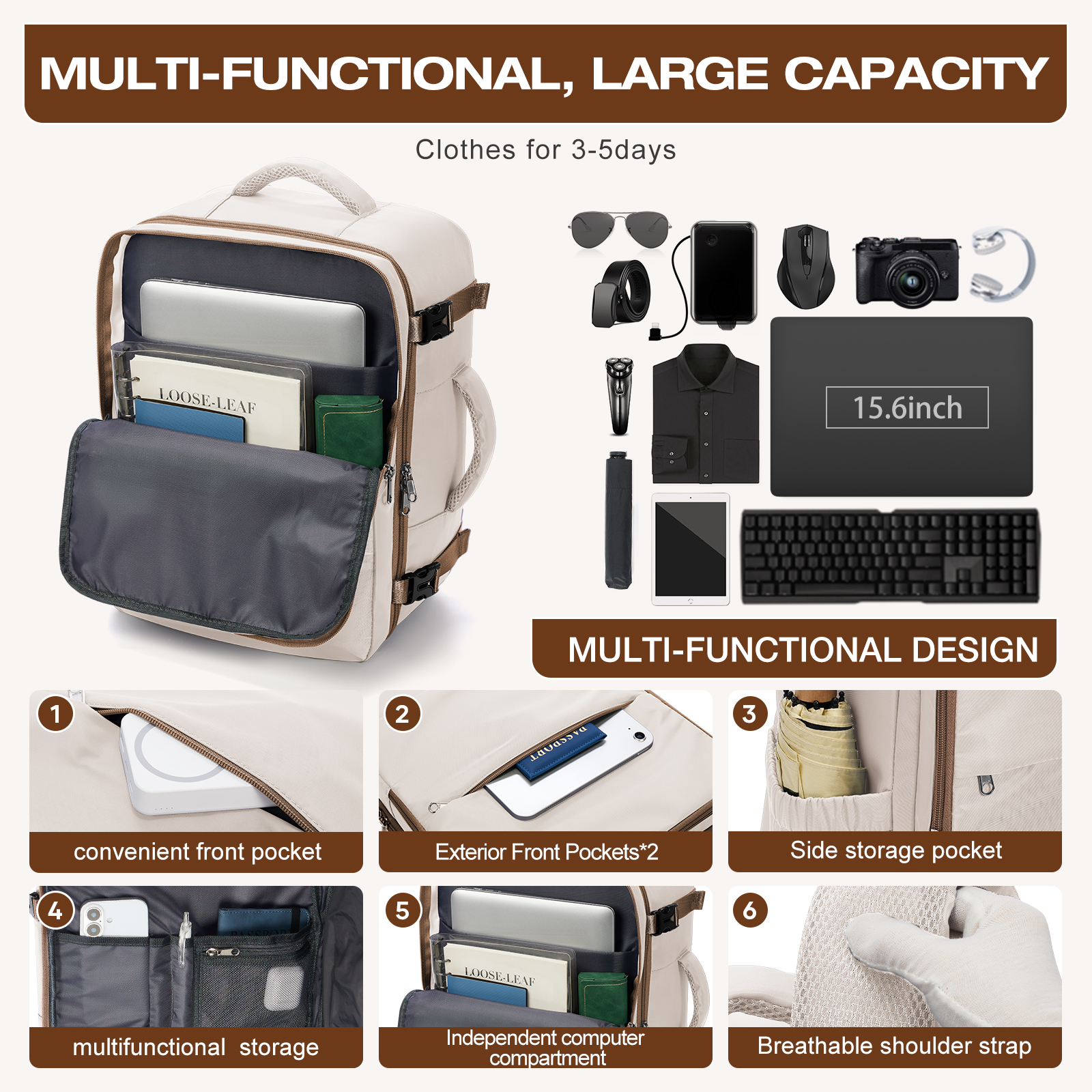Travel Backpack for Women Vacu - Women Hand Bags For Office recension och pris