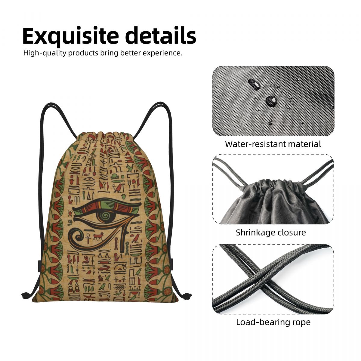 Egyptian Eye Of Horus Drawstri - Women Bags Egypt recension och pris