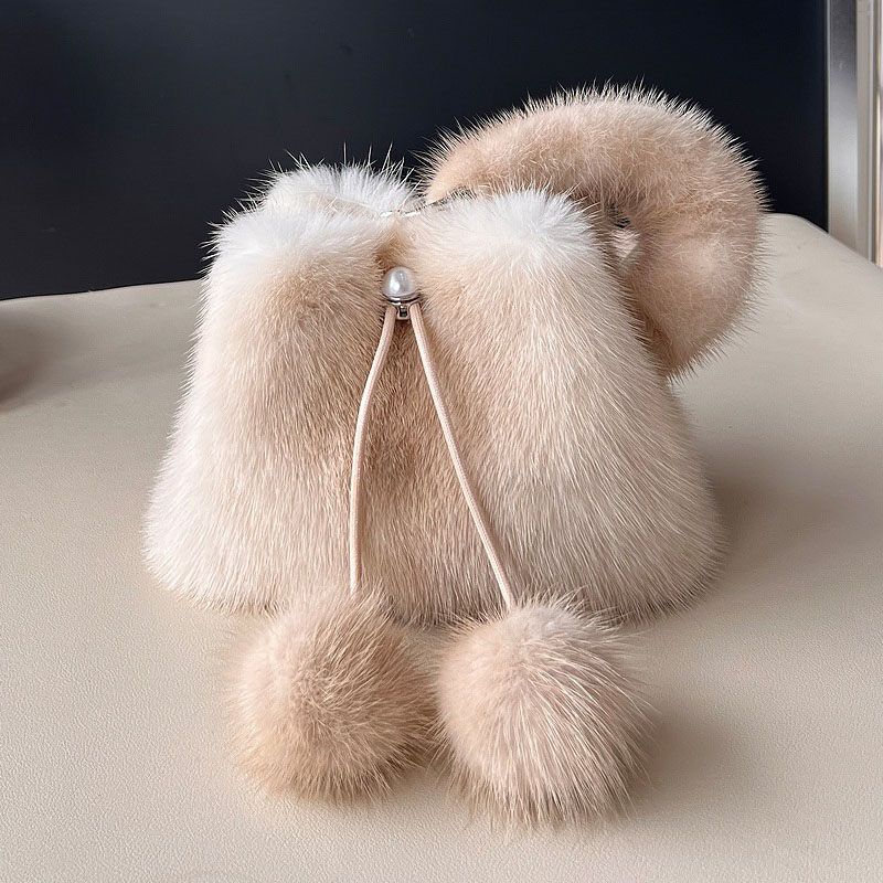 Y2K Real Mink Fur Handbag Wome - Doctor Bag Leather recension och pris