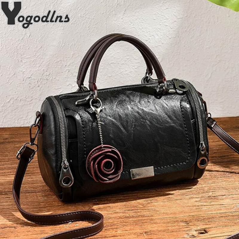 Fashion Women Shoulder Bag wit - Doctor Bag Leather recension och pris