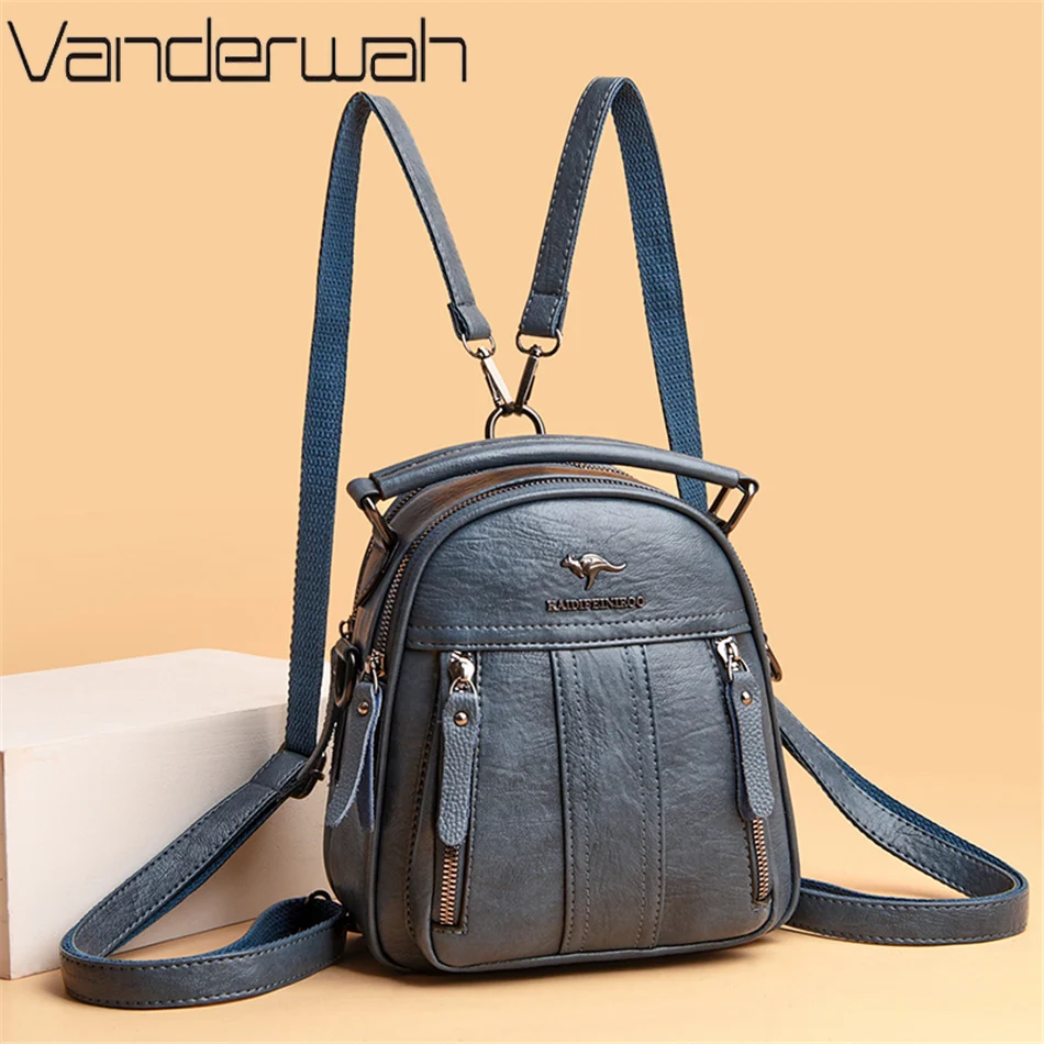 4 In 1 Leather Backpacks Multi - Mini Backpack Women recension och pris