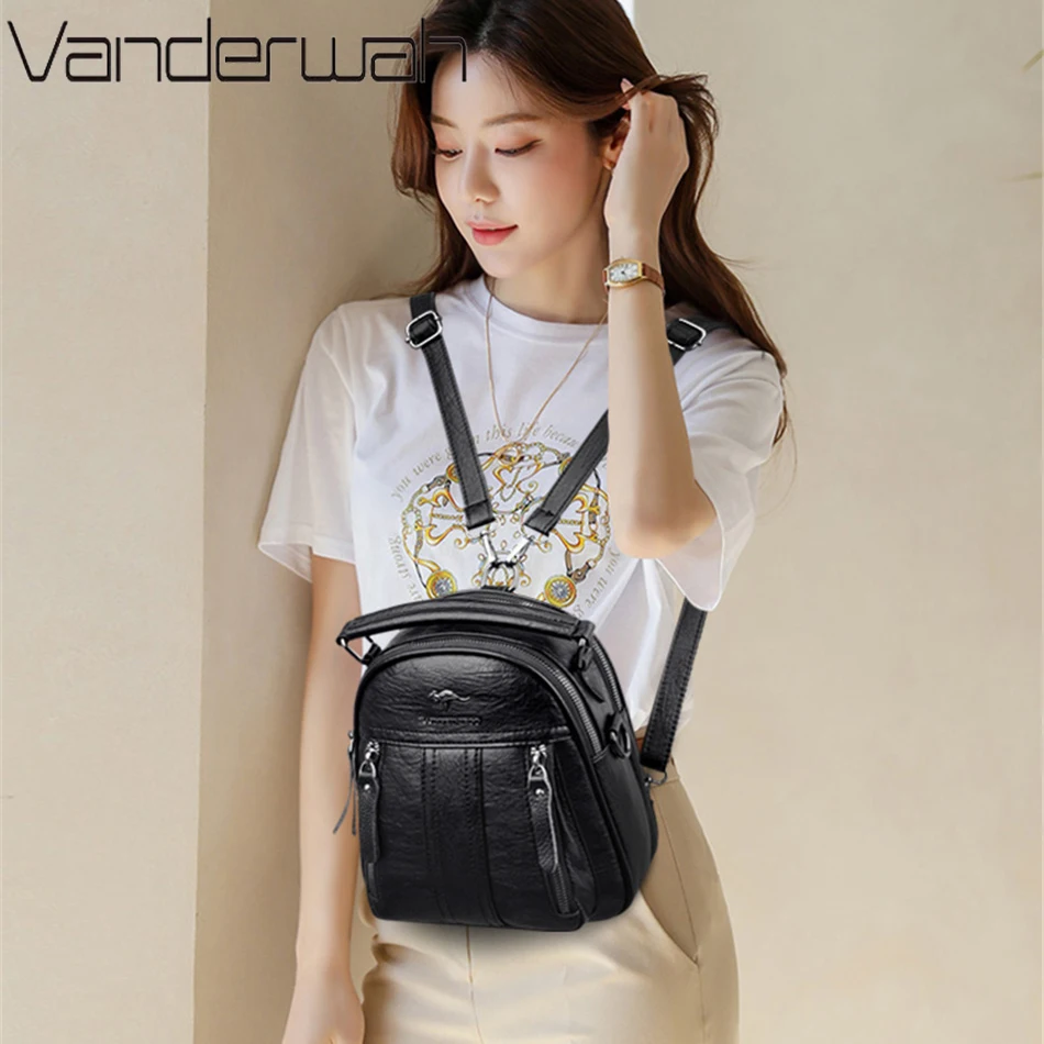 4 In 1 Leather Backpacks Multi - Mini Backpack Women recension och pris