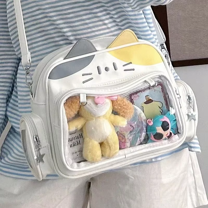 New Y2K Korean Kawaii Cat Ita  - Women Bags White recension och pris