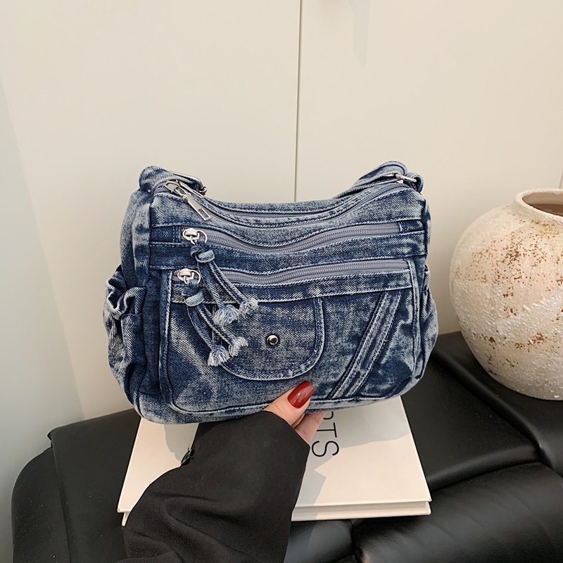 Street Style Retro Blue Denim  - Women'S Kipling Bags recension och pris