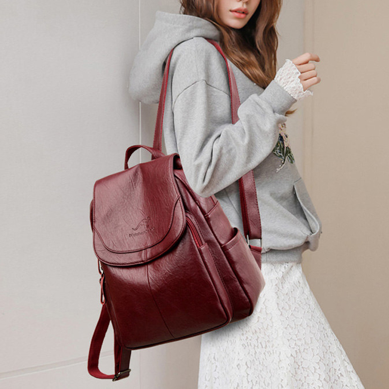 9 Color Women Soft Leather Bac - Mini Backpack Women recension och pris