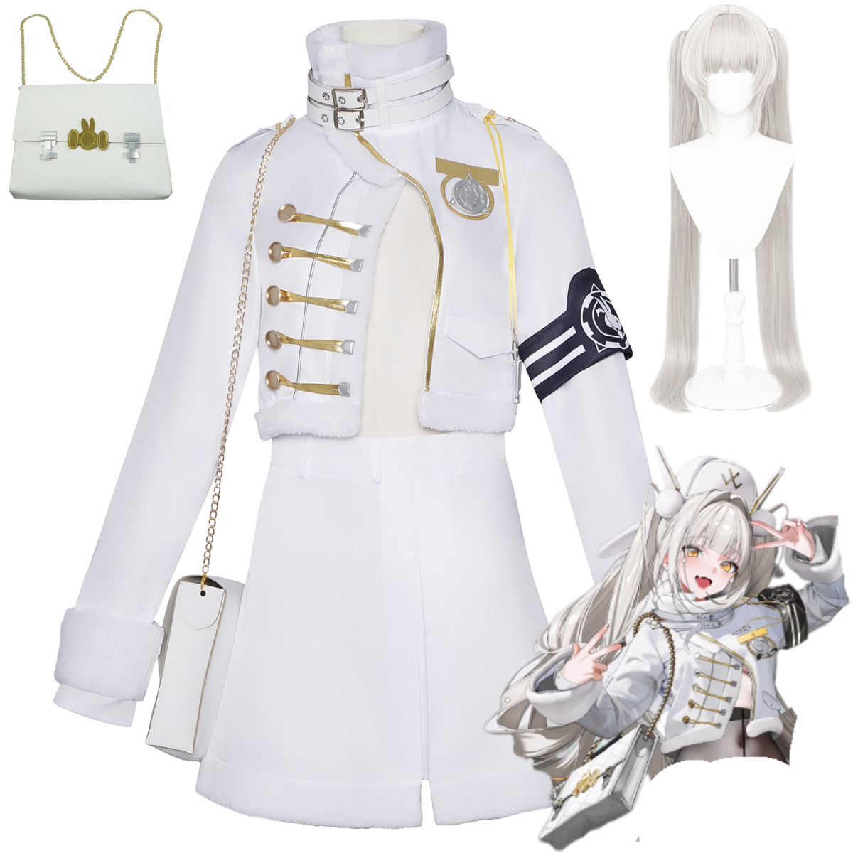 Anime Game Youk Blanc Cosplay  - Women Bags White recension och pris
