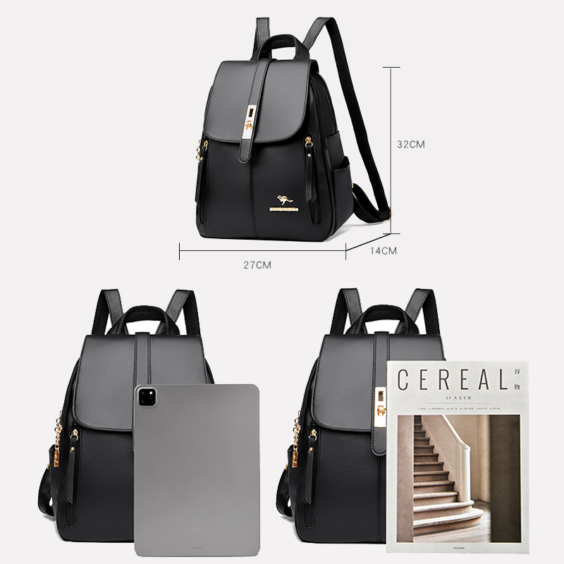 2024 Genuine Women Leather Bac - Mini Backpack Women recension och pris