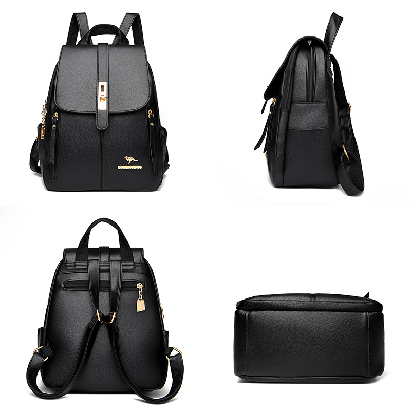 2024 Genuine Women Leather Bac - Mini Backpack Women recension och pris