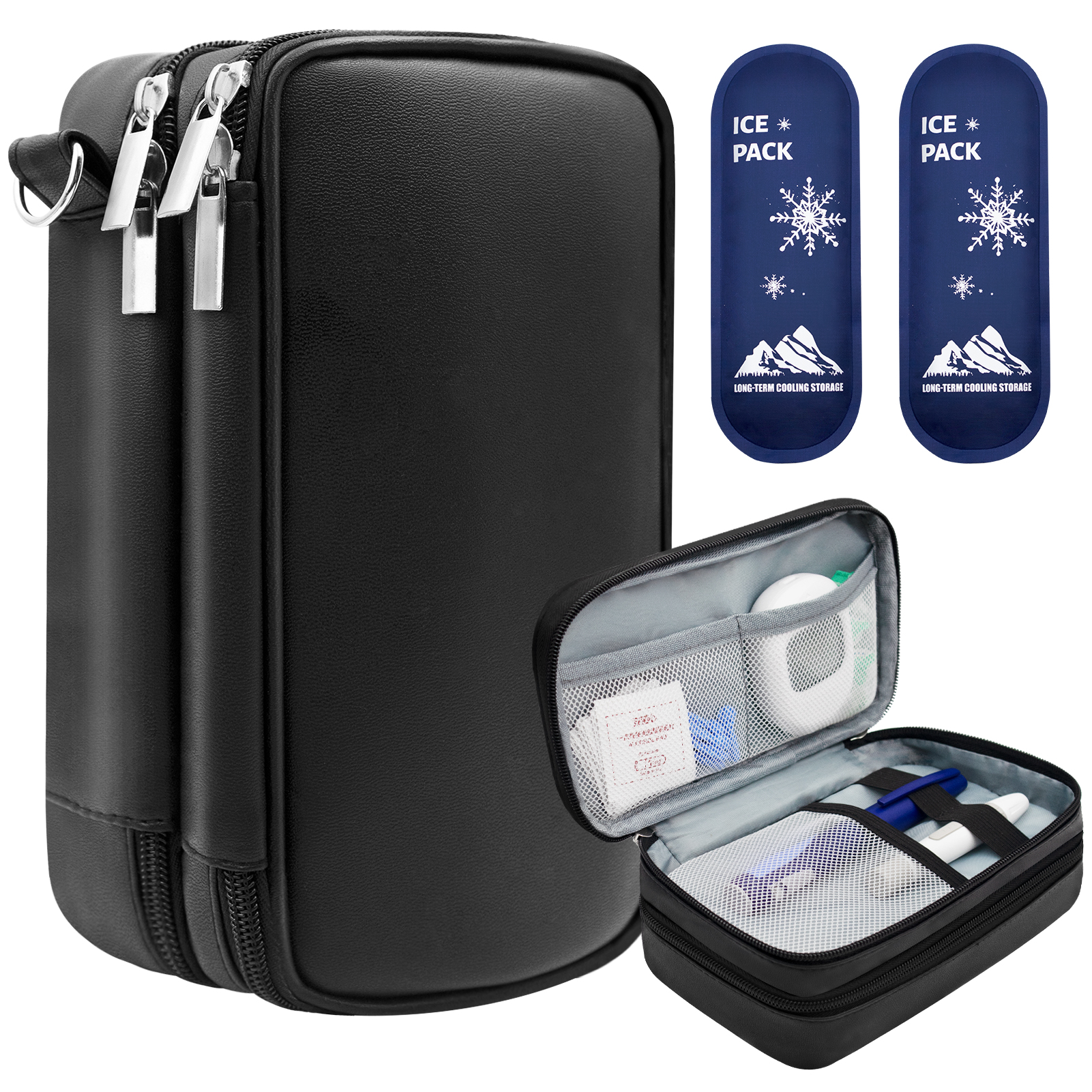 Insulin Bag for Diabetics-Pu L - Doctor Bag Leather recension och pris