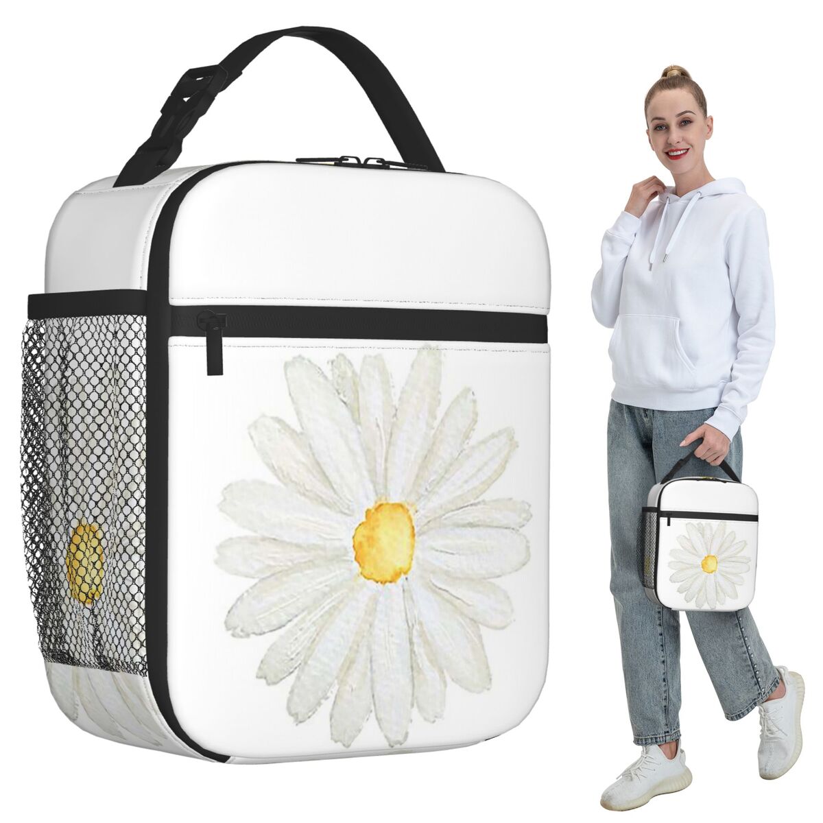 Hand Painted One Little White  - Women Hand Bags For Office recension och pris
