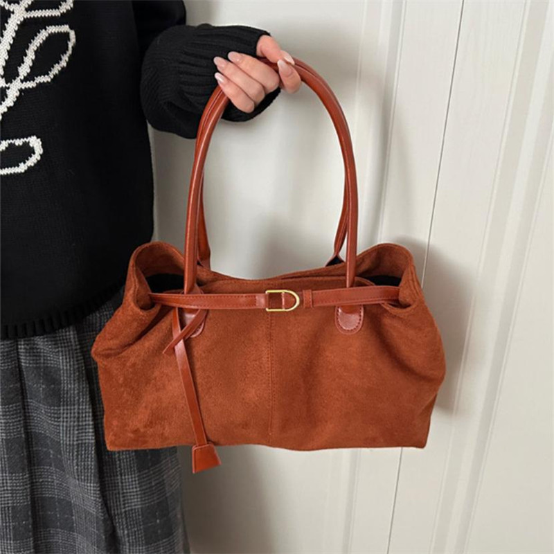 Vintage Faux Suede Handbag, La - Women Hand Bags For Office recension och pris
