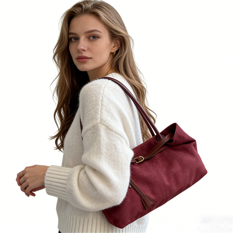 Vintage Faux Suede Handbag, La - Women Hand Bags For Office recension och pris