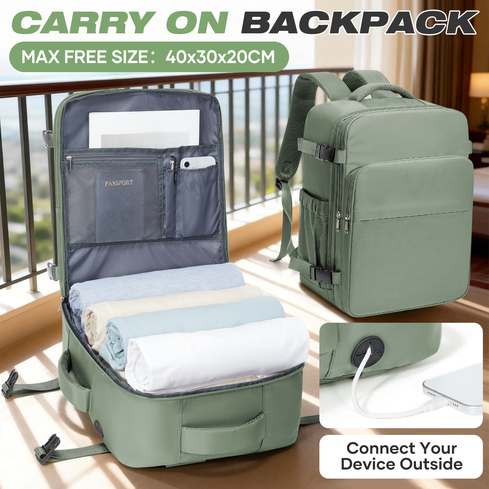 Travel Backpack Hand Luggage A - Women Hand Bags For Office recension och pris