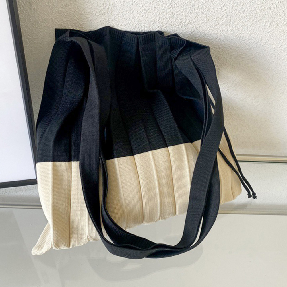 Knitted Foldable Storage Handb - Women Bags White recension och pris