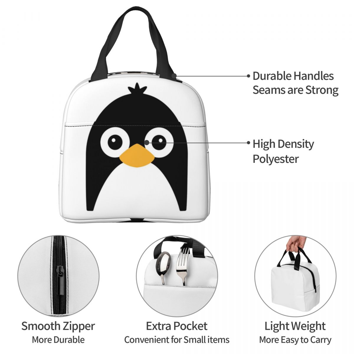 Cute Vector Penguin Insulated  - Women Bags Vector recension och pris