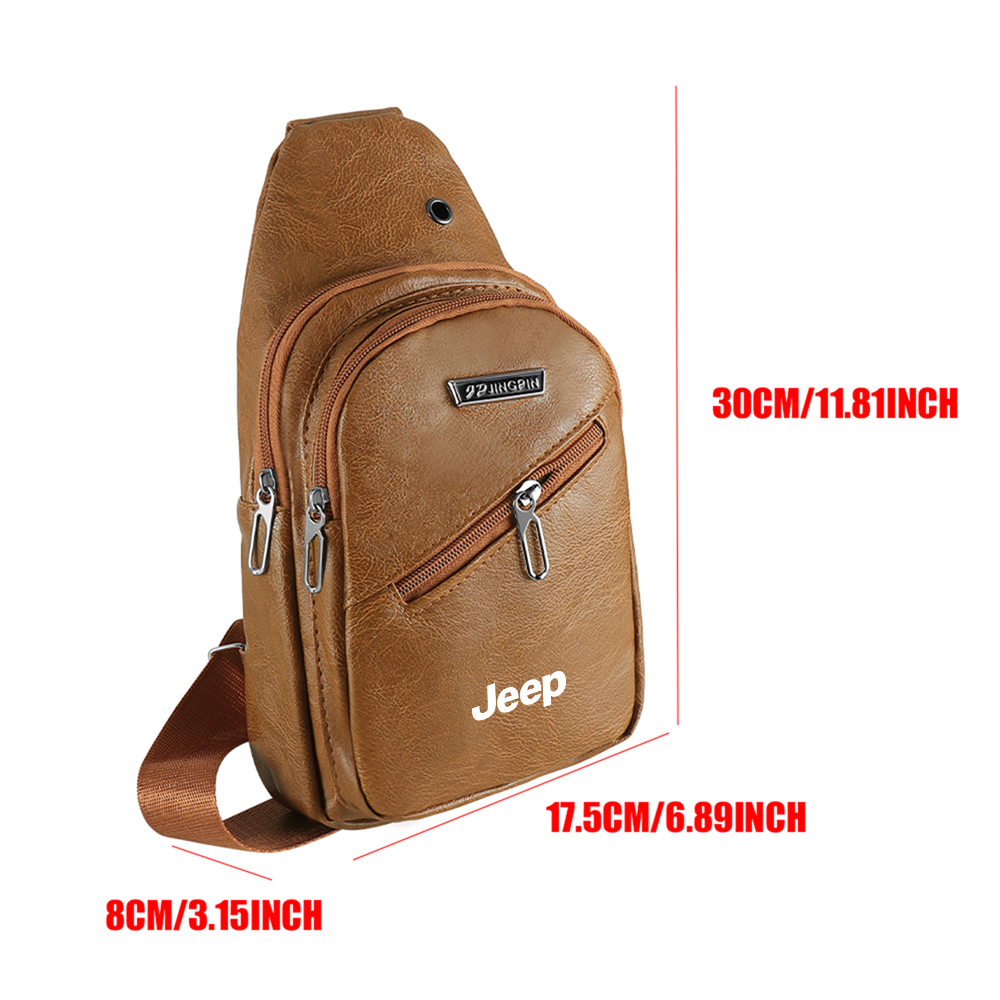 PU Leather Chest Bag Crossbody - Women'S Jeep Bags recension och pris