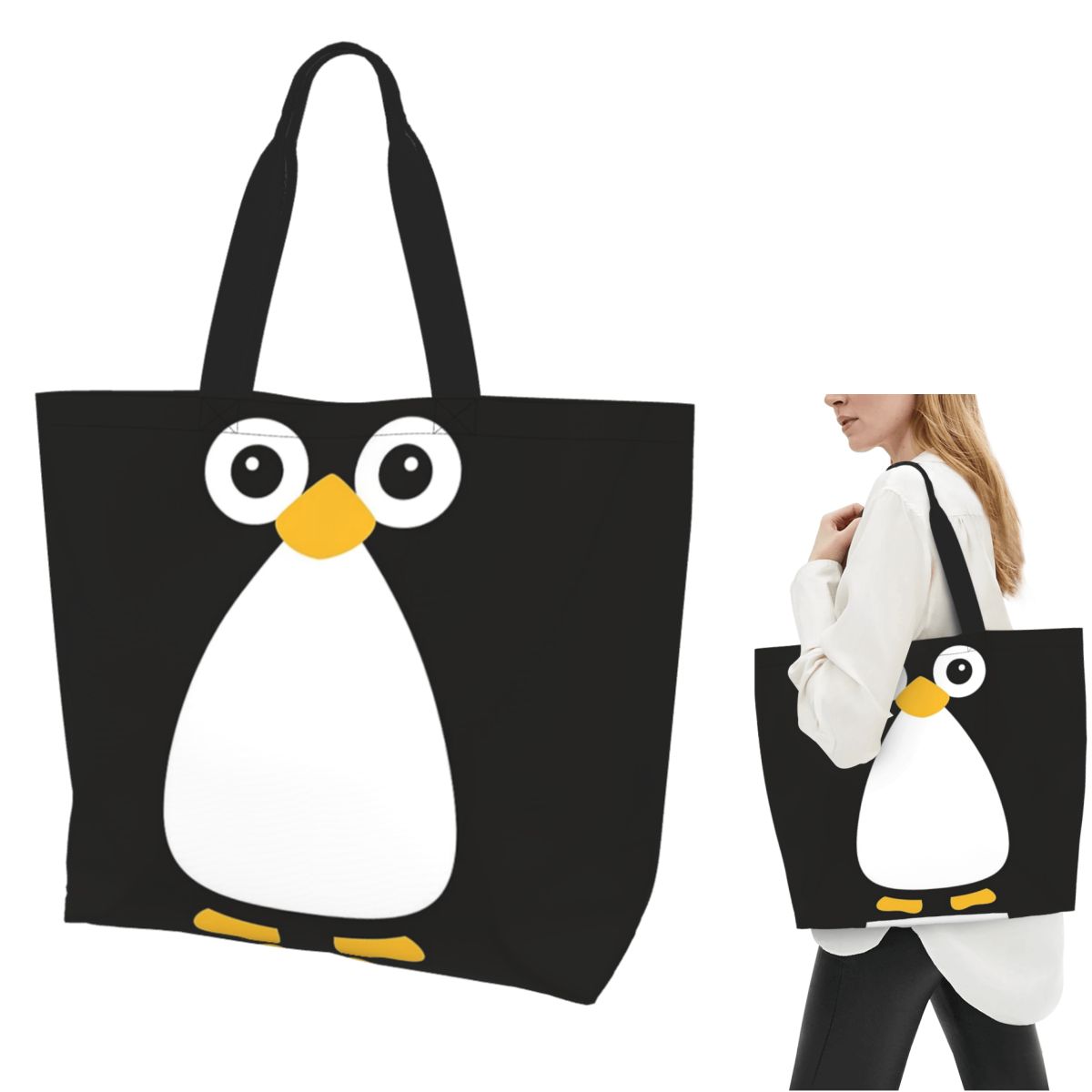 Cute Vector Penguin Shopping T - Women Bags Vector recension och pris