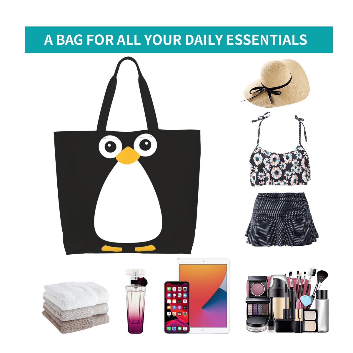Cute Vector Penguin Shopping T - Women Bags Vector recension och pris