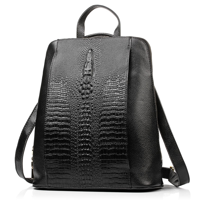 Zency Women's Crocodile Leathe - Mini Backpack Women recension och pris